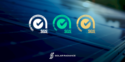 Solar Radiance Resmi Tersertifikasi ISO 9001, ISO 14001, dan ISO 45001